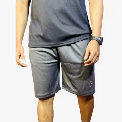 Men's Solid Grey Sports Shorts | Lightweight Quick-Dry Activewear